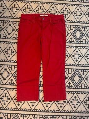 Joe's Jeans Socialite Kicker Bright Red Cropped Ankle Jeans